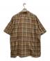 RRL (ダブルアールエル) オープンカラーチェックシャツ ブラウン×カーキ サイズ:M：13000円