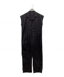 Con te（コンテ）の古着「オープンカラーサロペット」｜チャコールグレー