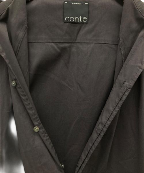 Con te（コンテ）Con te (コンテ) オープンカラーサロペット チャコールグレー サイズ:-の古着・服飾アイテム