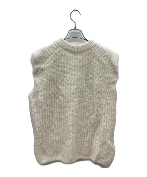 ATON（エイトン）ATON (エイトン) ALPACA FUR Vネックベスト ホワイト サイズ:2の古着・服飾アイテム