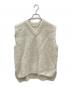 ATON（エイトン）の古着「ALPACA FUR Vネックベスト」｜ホワイト