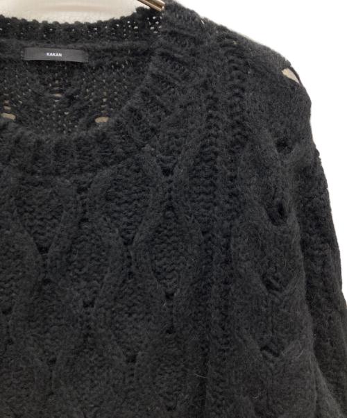 KAKAN（カカン）KAKAN (カカン) 25FW モヘアブレンドニット ブラック サイズ:FREEの古着・服飾アイテム