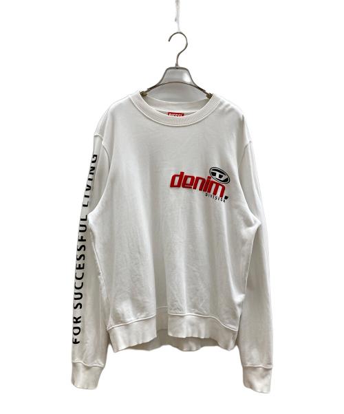 DIESEL（ディーゼル）DIESEL (ディーゼル) S-GINN-L7 スウェット ホワイト サイズ:Lの古着・服飾アイテム