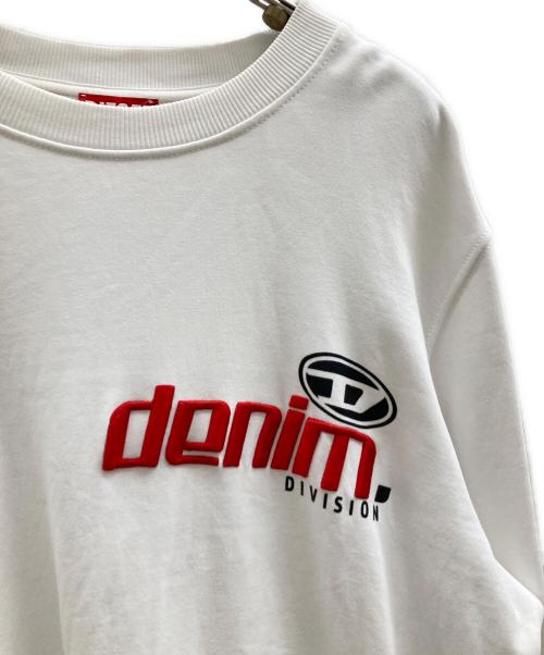 DIESEL（ディーゼル）DIESEL (ディーゼル) S-GINN-L7 スウェット ホワイト サイズ:Lの古着・服飾アイテム