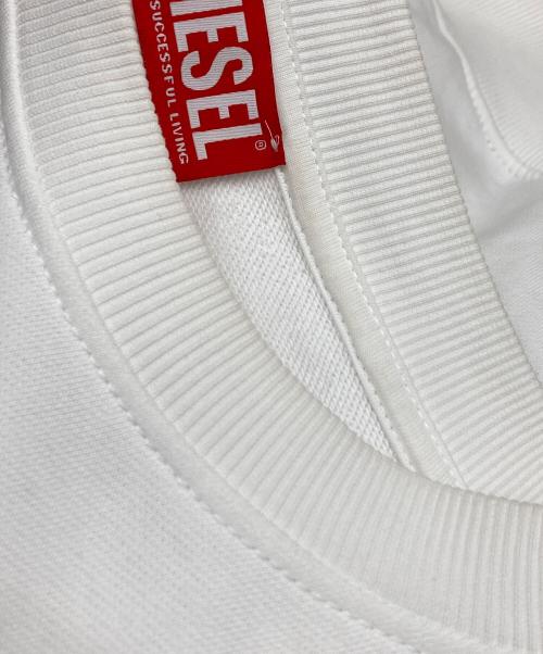 DIESEL（ディーゼル）DIESEL (ディーゼル) S-GINN-L7 スウェット ホワイト サイズ:Lの古着・服飾アイテム