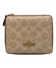 COACH（コーチ）の古着「ラージ ジュエリー ボックス・シグネチャー キャンバス」｜ベージュ