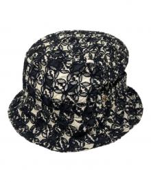 MONCLER（モンクレール）の古着「CAPPELLO ナイロンハット」｜ブラック×ホワイト