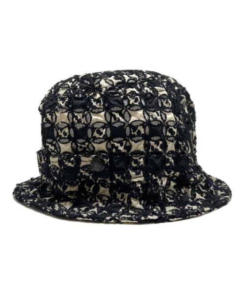 MONCLER（モンクレール）MONCLER (モンクレール) CAPPELLO ナイロンハット ブラック×ホワイト サイズ:Sの古着・服飾アイテム