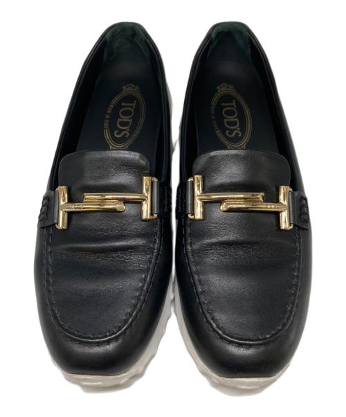TOD'S（トッズ）TOD'S (トッズ) 厚底ビットローファー ブラック サイズ:36 1/2の古着・服飾アイテム