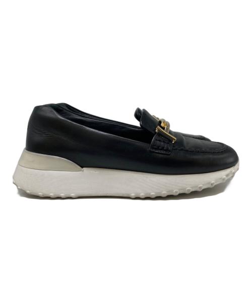 TOD'S（トッズ）TOD'S (トッズ) 厚底ビットローファー ブラック サイズ:36 1/2の古着・服飾アイテム