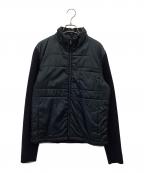 PRADAプラダ）の古着「ラムウールニット切替ジャケット」｜ネイビー