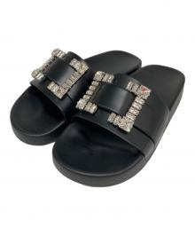 sergio rossi（セルジオロッシ）の古着「SR JELLY サンダル」｜ブラック