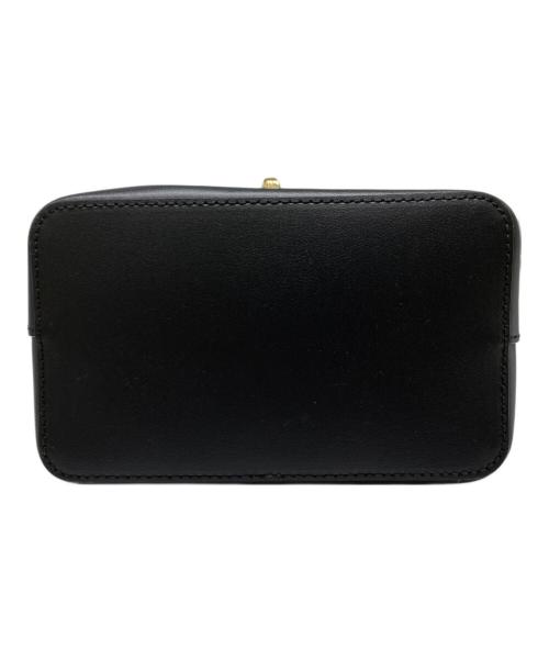 LAUREN RALPH LAUREN（ローレンラルフローレン）LAUREN RALPH LAUREN (ローレンラルフローレン) 巾着レザーショルダーバッグ ブラックの古着・服飾アイテム