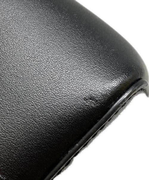 LAUREN RALPH LAUREN（ローレンラルフローレン）LAUREN RALPH LAUREN (ローレンラルフローレン) 巾着レザーショルダーバッグ ブラックの古着・服飾アイテム