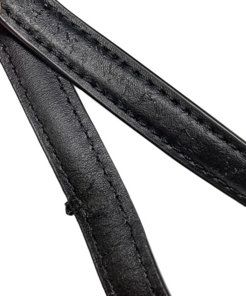 LAUREN RALPH LAUREN（ローレンラルフローレン）LAUREN RALPH LAUREN (ローレンラルフローレン) 巾着レザーショルダーバッグ ブラックの古着・服飾アイテム