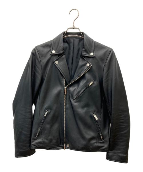 STUDIOUS（ステュディオス）STUDIOUS (ステュディオス) シープレザーダブルライダースジャケット ブラック サイズ:Mの古着・服飾アイテム