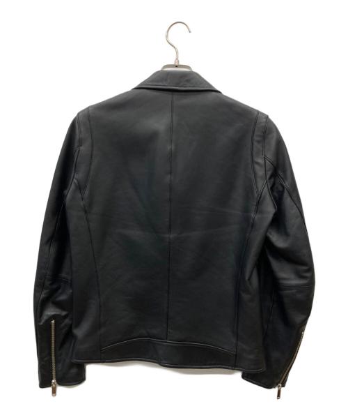 STUDIOUS（ステュディオス）STUDIOUS (ステュディオス) シープレザーダブルライダースジャケット ブラック サイズ:Mの古着・服飾アイテム