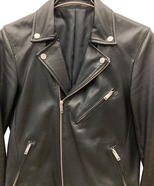 STUDIOUS（ステュディオス）STUDIOUS (ステュディオス) シープレザーダブルライダースジャケット ブラック サイズ:Mの古着・服飾アイテム