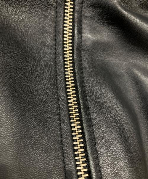 STUDIOUS（ステュディオス）STUDIOUS (ステュディオス) シープレザーダブルライダースジャケット ブラック サイズ:Mの古着・服飾アイテム