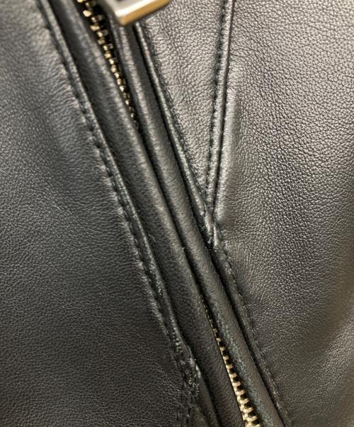 STUDIOUS（ステュディオス）STUDIOUS (ステュディオス) シープレザーダブルライダースジャケット ブラック サイズ:Mの古着・服飾アイテム
