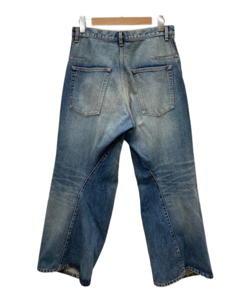 NVRFRGT（ネヴァーフォーゲット）NVRFRGT (ネヴァーフォーゲット) Twisted Wide Leg Jeans ブルー サイズ:2の古着・服飾アイテム