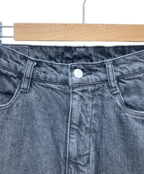 VEIN（ヴェイン）VEIN (ヴェイン) JACQUARD DENIM RESIZE WIDE TROUSERS ブラック サイズ:2の古着・服飾アイテム