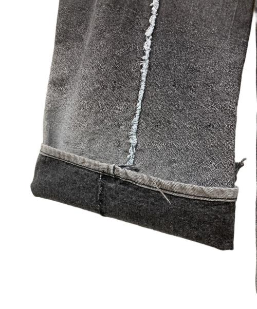 VEIN（ヴェイン）VEIN (ヴェイン) JACQUARD DENIM RESIZE WIDE TROUSERS ブラック サイズ:2の古着・服飾アイテム