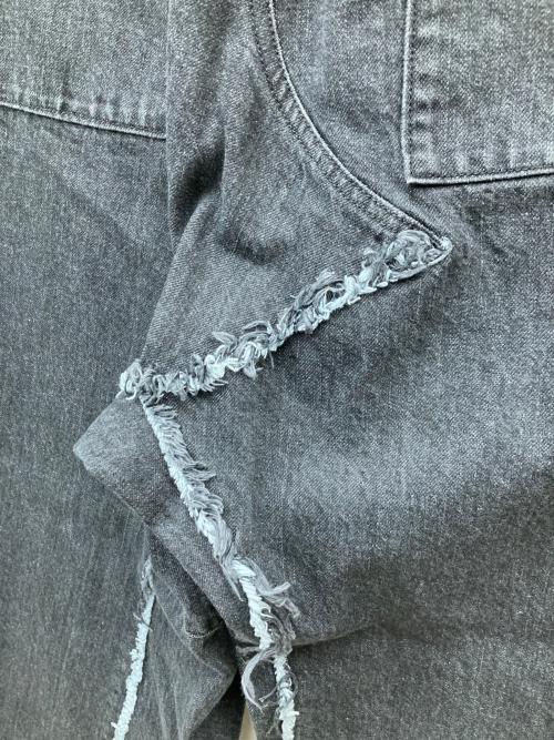 VEIN（ヴェイン）VEIN (ヴェイン) JACQUARD DENIM RESIZE WIDE TROUSERS ブラック サイズ:2の古着・服飾アイテム