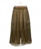 MAISON SPECIALメゾンスペシャル）の古着「Prime-Wide Wool Chambray Cargo Pants」｜ブラウン