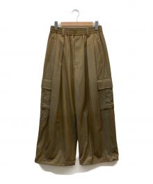 MAISON SPECIAL（メゾンスペシャル）の古着「Prime-Wide Wool Chambray Cargo Pants」｜ブラウン