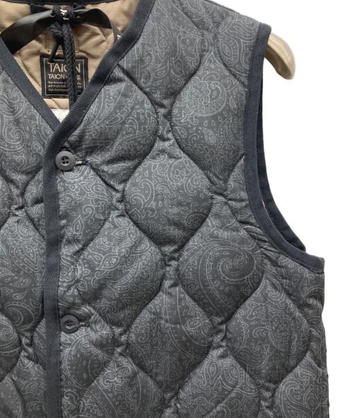 TAION（タイオン）TAION (タイオン) ミリタリー Vネックボタン ダウンベスト ブラック サイズ:M 未使用品の古着・服飾アイテム