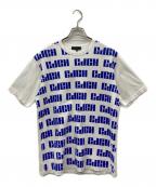 COMME des GARCONS HOMMEコムデギャルソン オム）の古着「ロゴTシャツ」｜ホワイト×ブルー