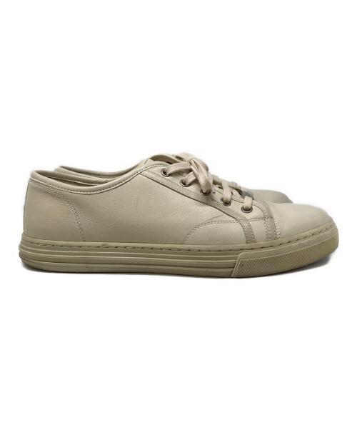 GUCCI（グッチ）GUCCI (グッチ) ローカットレザースニーカー アイボリー サイズ:7の古着・服飾アイテム