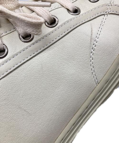 GUCCI（グッチ）GUCCI (グッチ) ローカットレザースニーカー アイボリー サイズ:7の古着・服飾アイテム