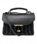 Salvatore Ferragamoサルヴァトーレ フェラガモ）の古着「Woven Margot マーゴット」｜ブラック