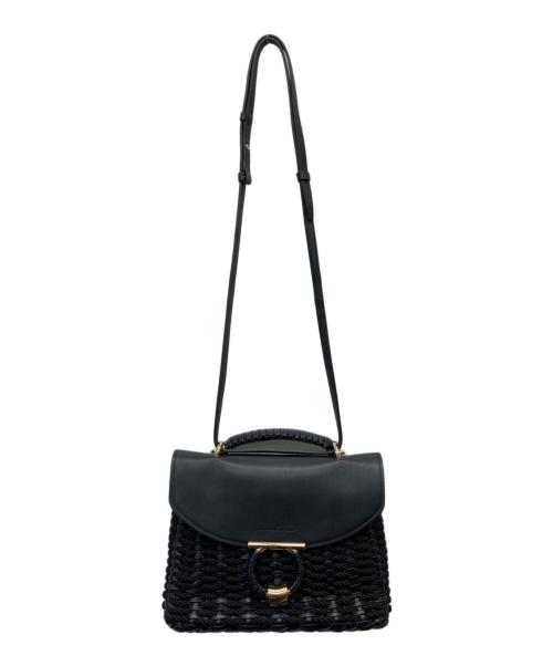 Salvatore Ferragamo（サルヴァトーレ フェラガモ）Salvatore Ferragamo (サルヴァトーレ フェラガモ) Woven Margot マーゴット ブラック サイズ:-の古着・服飾アイテム