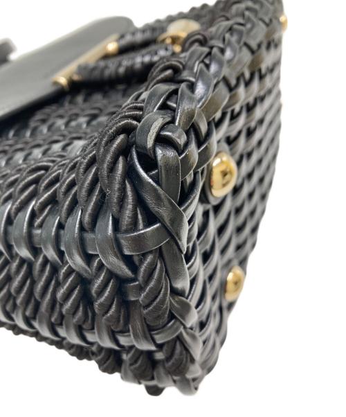 Salvatore Ferragamo（サルヴァトーレ フェラガモ）Salvatore Ferragamo (サルヴァトーレ フェラガモ) Woven Margot マーゴット ブラック サイズ:-の古着・服飾アイテム