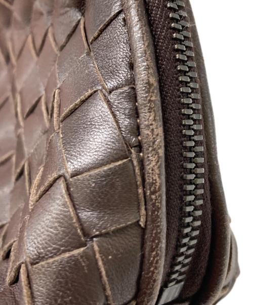 BOTTEGA VENETA（ボッテガベネタ）BOTTEGA VENETA (ボッテガベネタ) イントレチャートコスメポーチ ブラウン サイズ:-の古着・服飾アイテム
