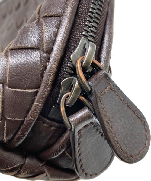 BOTTEGA VENETA（ボッテガベネタ）BOTTEGA VENETA (ボッテガベネタ) イントレチャートコスメポーチ ブラウン サイズ:-の古着・服飾アイテム