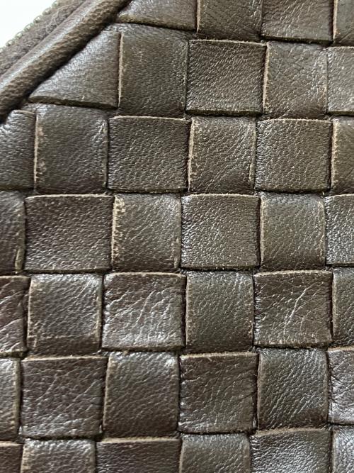 BOTTEGA VENETA（ボッテガベネタ）BOTTEGA VENETA (ボッテガベネタ) イントレチャートコスメポーチ ブラウン サイズ:-の古着・服飾アイテム