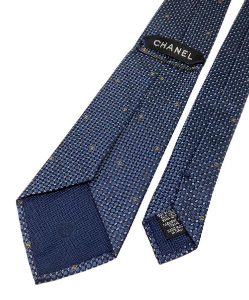 CHANEL（シャネル）CHANEL (シャネル) ココマークシルクネクタイ ネイビー サイズ:-の古着・服飾アイテム