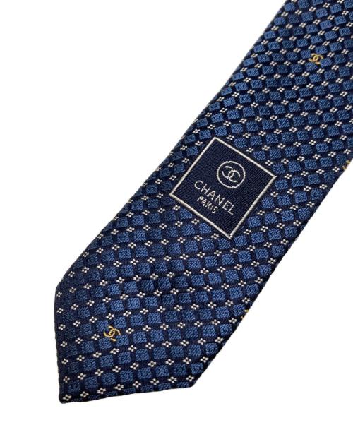 CHANEL（シャネル）CHANEL (シャネル) ココマークシルクネクタイ ネイビー サイズ:-の古着・服飾アイテム