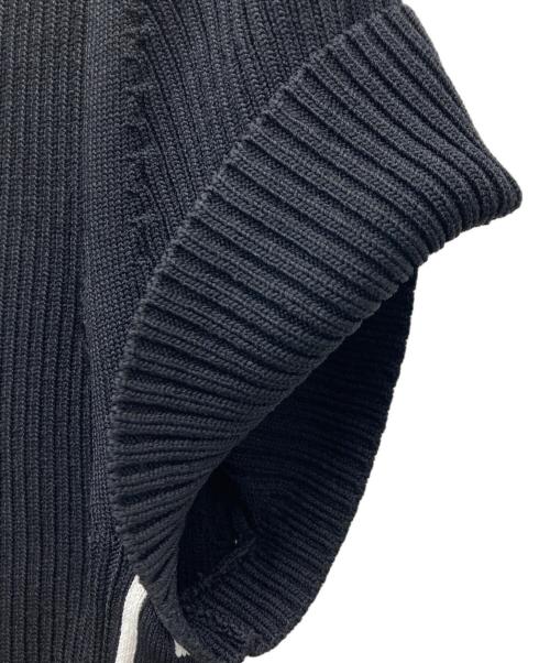 MICHAEL KORS（マイケル・コース）MICHAEL KORS (マイケル・コース) ロゴサイドライン リブニットワンピース ブラック サイズ:2の古着・服飾アイテム