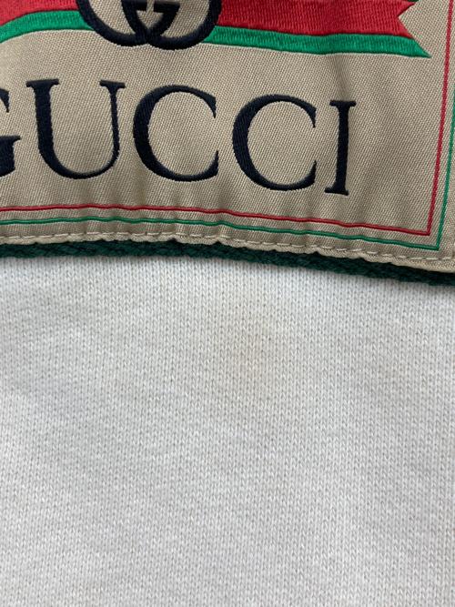 GUCCI（グッチ）GUCCI (グッチ) シェリーラインハーフジップパーカー アイボリー サイズ:10の古着・服飾アイテム