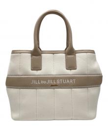 JILL BY JILLSTUART（ジル バイ ジルスチュアート）の古着「バンドオブトートバッグ」｜ホワイト×ベージュ