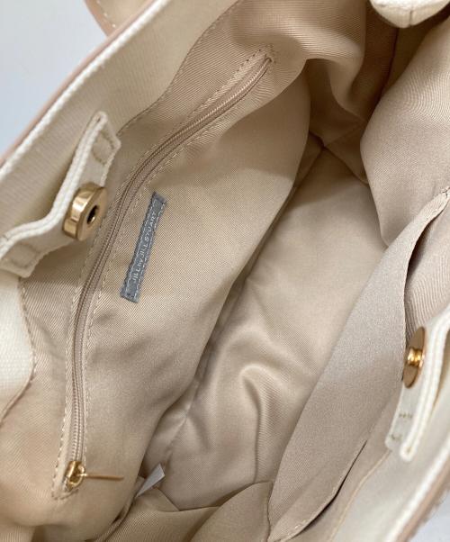 JILL BY JILLSTUART（ジル バイ ジルスチュアート）JILL BY JILLSTUART (ジル バイ ジルスチュアート) バンドオブトートバッグ ホワイト×ベージュ サイズ:-の古着・服飾アイテム