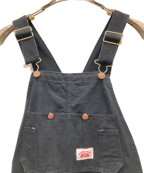 round house（ラウンドハウス）round house (ラウンドハウス) ダブルニーオーバーオール ブラック サイズ:W30×L32の古着・服飾アイテム