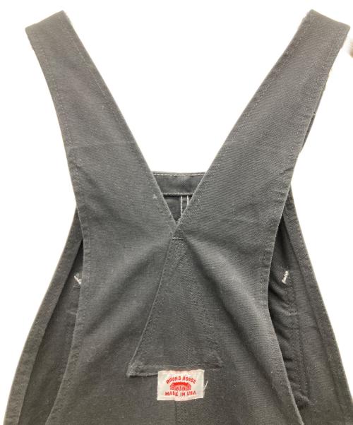 round house（ラウンドハウス）round house (ラウンドハウス) ダブルニーオーバーオール ブラック サイズ:W30×L32の古着・服飾アイテム