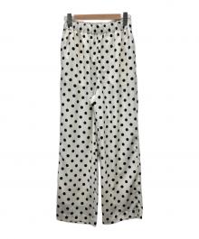 Whim Gazette（ウィムガゼット）の古着「ドットパンツ」｜ホワイト×ブラック