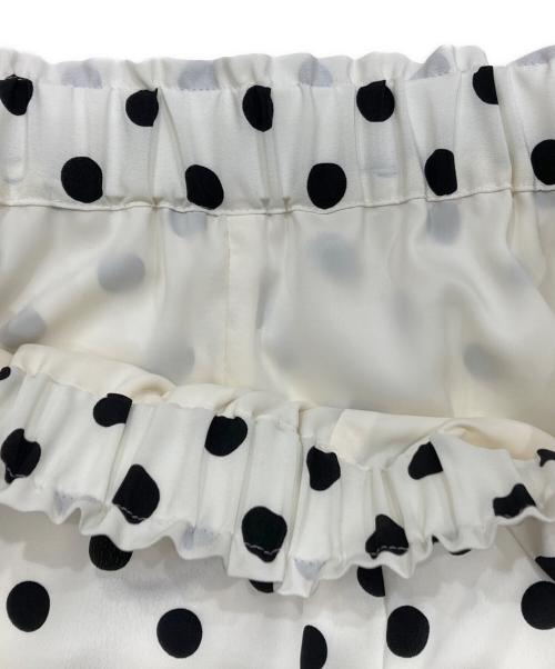 Whim Gazette（ウィムガゼット）Whim Gazette (ウィムガゼット) ドットパンツ ホワイト×ブラック サイズ:FREEの古着・服飾アイテム